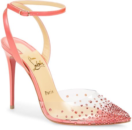Spikaqueen Crystal Ankle Strap Pump