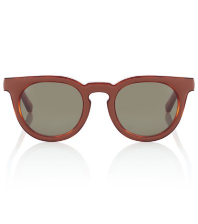 Leather-Trimmed Square Sunglasses - Loewe | mytheresa