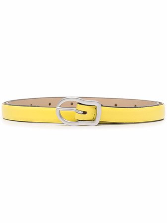 Dorothee Schumacher logo-buckle skinny leather belt