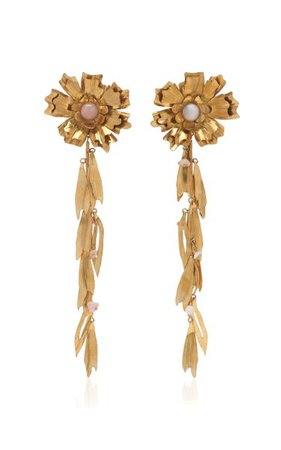 Gold-Tone Lenna Flower Earrings By Ulla Johnson | Moda Operandi
