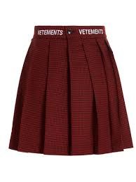 vetements red school girl skirt - Google Search