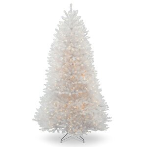 Rosdorf Park Dunhill White Fir Artificial Christmas Tree with Clear Lights | Birch Lane