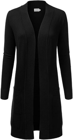JJ Perfection Womens Light Weight Long Sleeve Open Front Long Cardigan: Amazon.ca: Clothing & Accessories