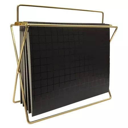 Hanging File Holder With Folders Gold/Black Grid - Project 62™ : Target