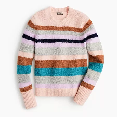 Point Sur alpaca crewneck sweater in stripe : Women pullovers | J.Crew