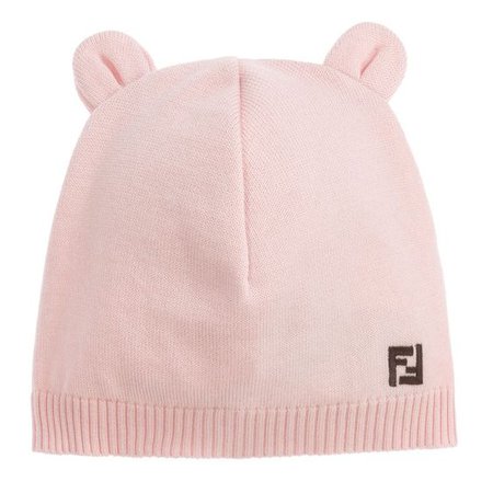Fendi Baby Girls Pink Cotton Hat