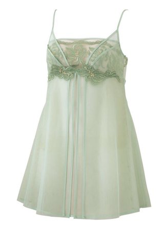 green lingerie dress