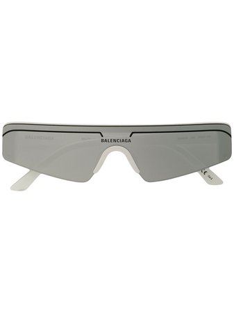 Balenciaga Eyewear Smala Rektangulära Solglasögon Med Logotyp - Farfetch