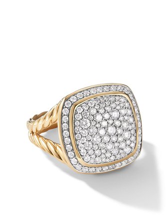 David Yurman 18kt Yellow Gold Albion Diamond Ring | Farfetch.com