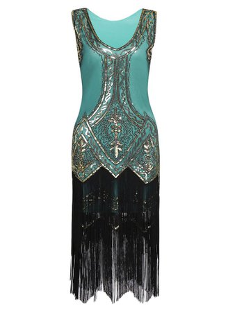 1920s Beaded Fringed Dress – Retro Stage - Chic Vintage Dresses and Accessories
