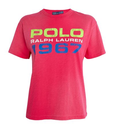 Womens Polo Ralph Lauren pink Cotton 1967 Logo T-Shirt | Harrods # {CountryCode}
