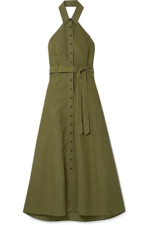 Mara Hoffman | Rosemary Tencel and linen-blend halterneck maxi dress | NET-A-PORTER.COM