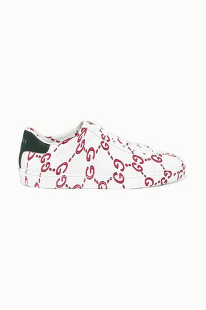 Gucci | New Ace logo-print leather sneakers | NET-A-PORTER.COM
