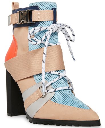 Blue Multi Steve Madden Women's Illusion Mesh Booties & Reviews - Boots - Shoes - Macy's
