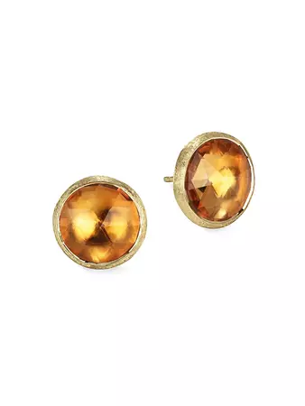 Marco Bicego Jaipur Color 18K Yellow Gold & Citrine Stud Earrings