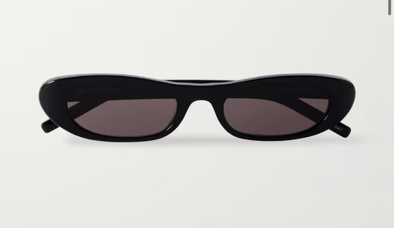 1 2 3 4 5 6 SAINT LAURENT EYEWEAR Shade oval-frame acetate sunglasses