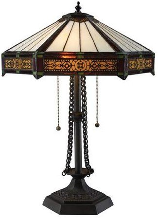 Dimond D1852 16-Inch Width by 22-Inch Height Filigree 2 Light Table Lamp in Tiffany Bronze with Tiffany Glass Shade, Table Lamps - Amazon Canada