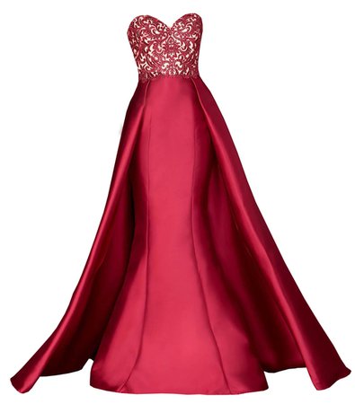 Dress Long Red Lace