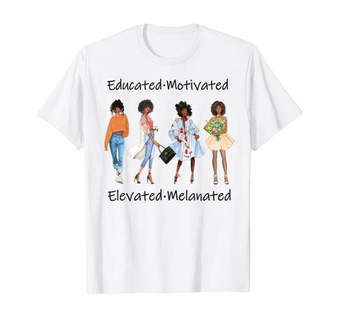 Amazon.com: Educated Motivated Black Queen Melanin African American T-Shirt: Clothing