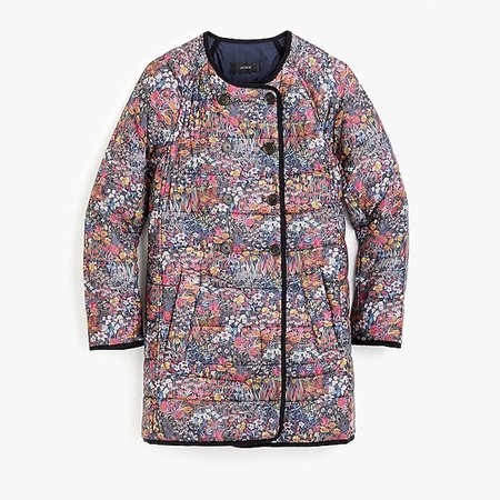 Reversible puffer jacket in Liberty floral with eco-friendly Primaloft - Women's Outerwear | J.Crew
