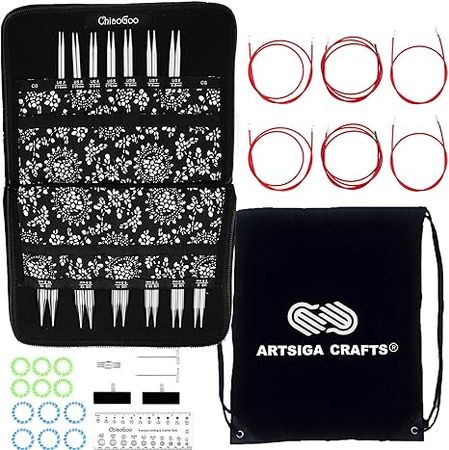 ChiaoGoo Twist Red Lace 5-Inch Complete Knitting Set