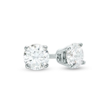 1/4 CT. T.W. Diamond Solitaire Stud Earrings in 10K White Gold | White Gold Earrings | Earrings | Zales