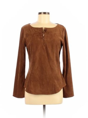 Harold's Women Brown Long Sleeve Blouse 8 | eBay