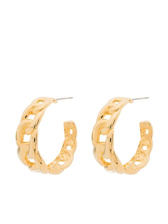 Kenneth Jay Lane chain-link hoop earrings