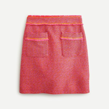 J.Crew: A-line Mini Skirt In Neon Fringe Tweed For Women