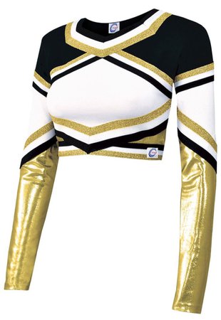 Black and gold cheer top