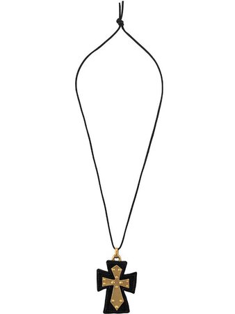 Christian Lacroix Pre-Owned The Black Cross pendant $635 - Shop VINTAGE Online - Fast Delivery, Price