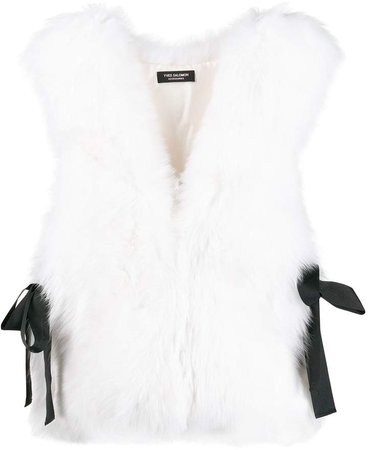 sleeveless fur vest