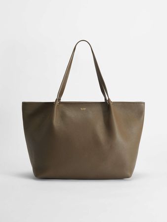 Leather bag, kaki - "SHOP" Max Mara