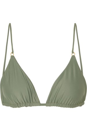 Jade Swim | Lido triangle bikini top | NET-A-PORTER.COM