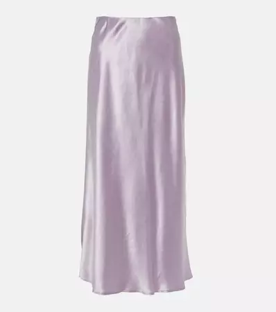 Blando Satin Slip Skirt in Purple - Max Mara | Mytheresa