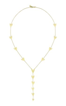 Be Mine 14k Yellow Gold Lariat Necklace By Charms Company | Moda Operandi