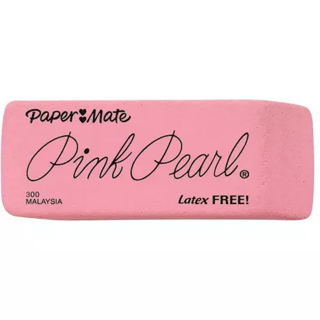 Paper Mate Pink Pearl Premium Small Eraser, 2 X 3/8 Inches, Pink, Pk Of 36 : Target