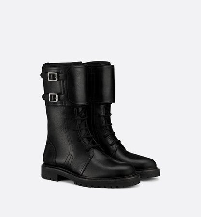 Black Dior Ground Calfskin Boot - Shoes - Women's Fashion | DIOR