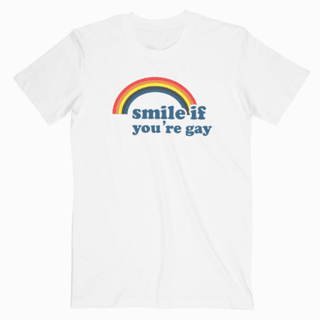 "Smile If You're Gay" Tee – White Market