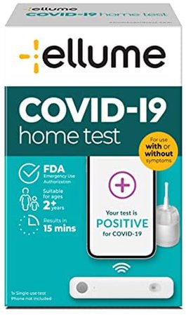 Amazon.com: Ellume COVID Test, Rapid Antigen Home Test Kit, Einweg-Nasenstäbchen für COVID-19, 1 Packung: Industrial & Scientific
