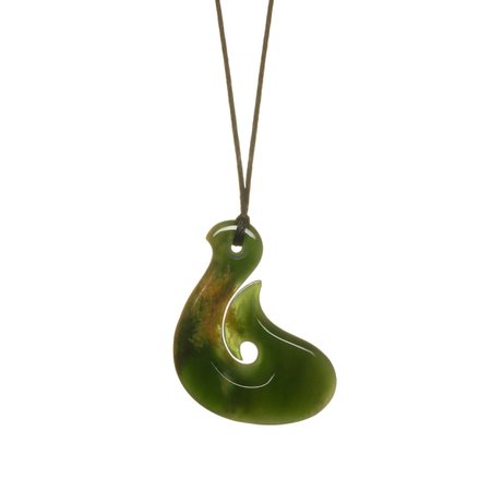 New Zealand Jade Small Curved Hook Necklace | Mountain Jade New Zealand