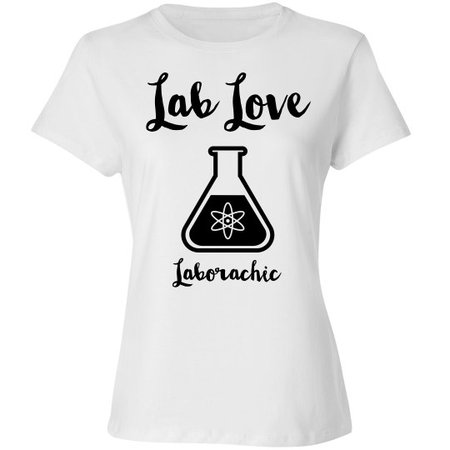 Lab Love Tee by Laborachic Ladies Relaxed Fit Cotton Basic T-Shirt: VCCouture