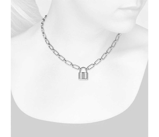 Padlock Necklace in Sterling Silver | Blue Nile