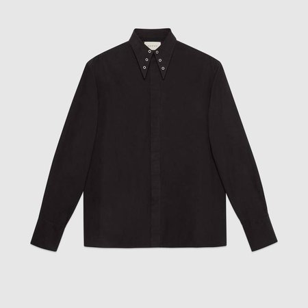 Heavy poplin shirt with grommets - Gucci Casual Shirts 538955Z365G1000