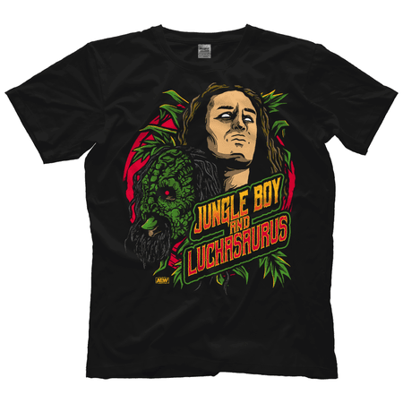 All Elite Wrestling Jungle Boy and Luchasaurus T-Shirt AEW