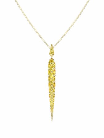 Boghossian 18kt yellow gold Merveilles icicle yellow sapphire medium pendant necklace