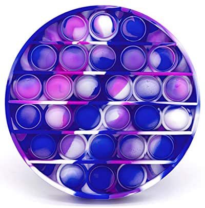 Amazon.com: Tie Dye Bubble Popping Sensory Fidget Toy - Bubble Pop Stress Relief Toys for Boys and Girls - Toddlers & Kids – Autism Special Needs Stress Reliever Calming Push Popper Game - Purple & Blue Circle: Toys & Games