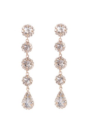 Time To Shine Earrings - Clear/Gold | Fashion Nova, Jewelry | Fashion Nova