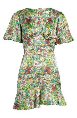 Topshop Sketchy Floral Tea Dress | Nordstrom