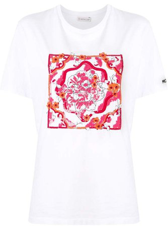floral print short-sleeve T-shirt